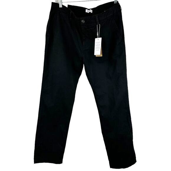 NN07 No Nationality NWT Men's 38x32 Marco Slim Fit Black Chino Pants Flat Front